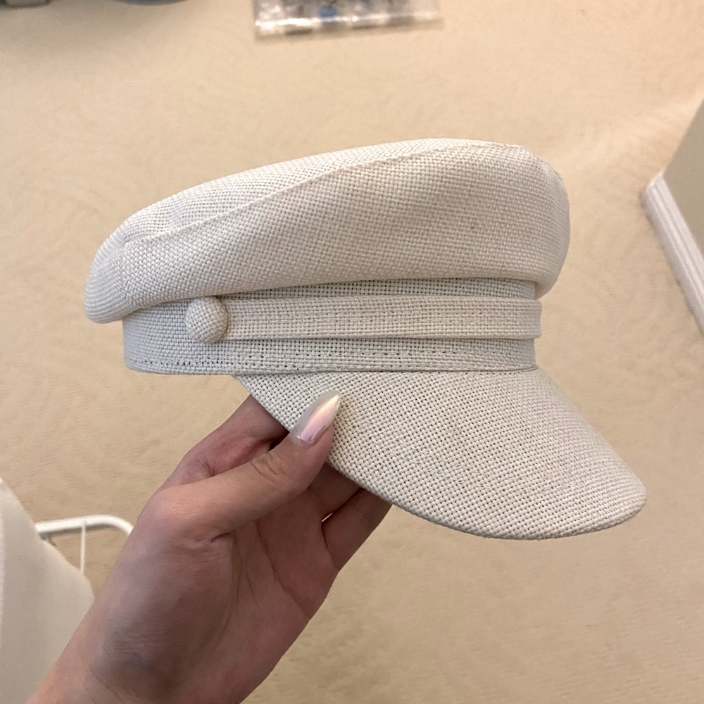 Woman White Cap